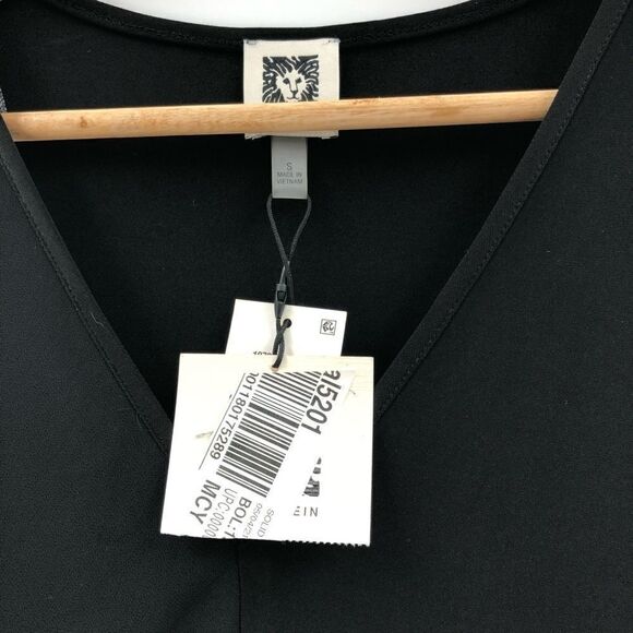 Anne Klein Overlay Tank‎ Top Anne Black Small - Picture 4 of 8